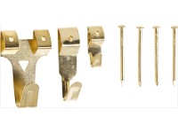 Sada nástěnných háčků s hřebíčky velikost 0 - 3 pomosazené, 8 ks