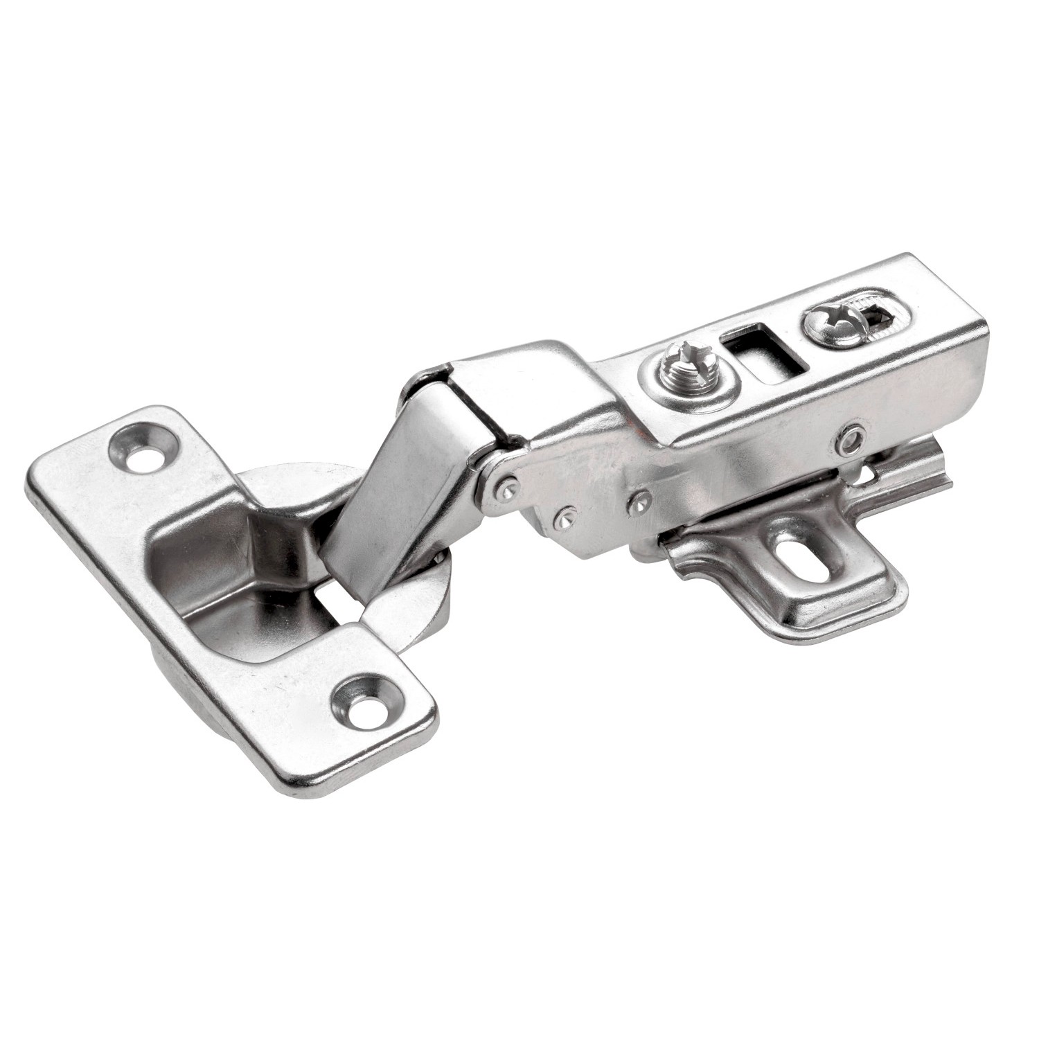 Hettich Dvojramenný nábytkový závěs, klip, pol. překrytí, poniklovaný, 35 mm