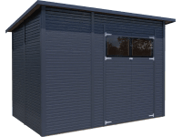 Bertilo Dřevěný domek na nářadí Pent Modern 4, antracitová, 306 x 202 cm Bertilo Dřevěný domek na nářadí Pent Modern 4, antracitová, 306 x 202 cm