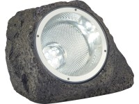 Dekorativní solární LED svítidlo v podobě kamene, šedá, IP44, 10 x 15 x 11 cm