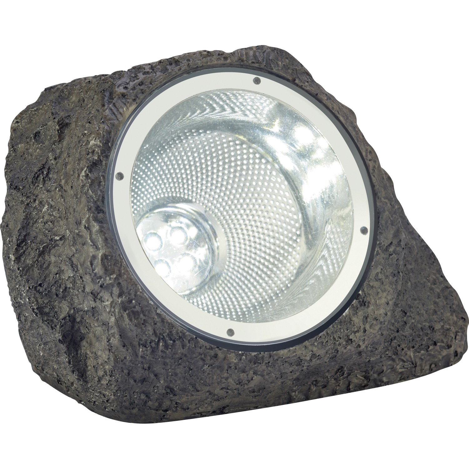 Dekorativní solární LED svítidlo v podobě kamene, šedá, IP44, 10 x 15 x 11 cm