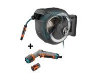 GARDENA Nástěnný box RollUp XL bílý se samonavíjecí hadicí a koncovkou EcoPulse