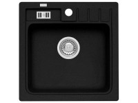 Alveus Granitový dřez Niagara 20, černá, 46,5 x 46,5 cm Alveus Granitový dřez Niagara 20, černá, 46,5 x 46,5 cm