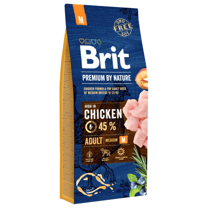 Brit Granule pro psy Premium by Nature ADULT M 10-25 kg s kuřecím 15 kg