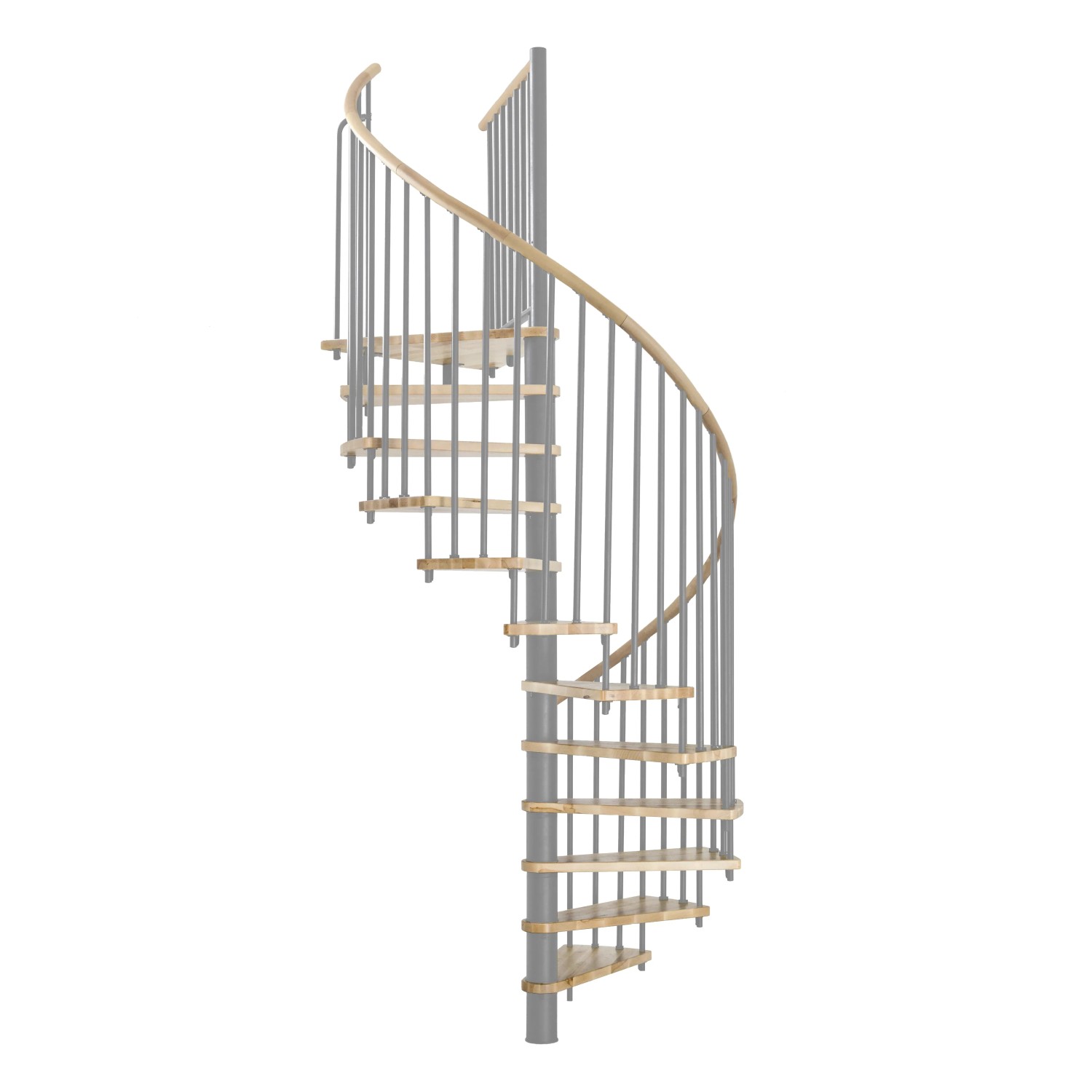 Minka STAIRS Kombinované točité schodiště Spiral Wood dub/šedá pr. 160 cm