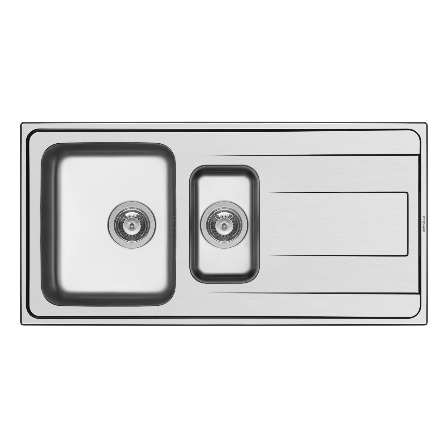 Pyramis Nerezový dřez s odkapávačem Alea 1 1/2B 1D, 100 x 50 cm