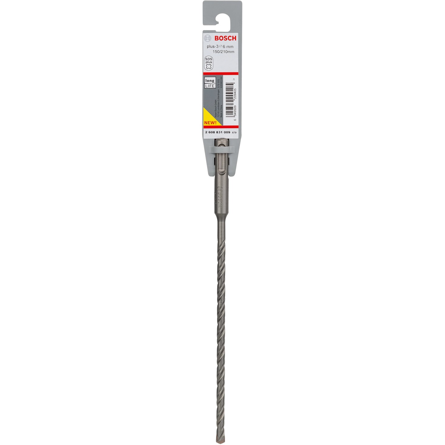 Bosch Spirálový vrták pro vrtací kladiva SDS Plus-3, 6 x 150 x 210 mm