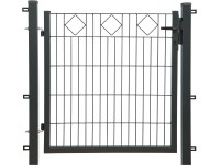 Floraworld Brána s dekorativním prvekem Karo antracit 100 x 100 cm