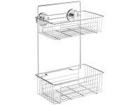 Wenko Vacuum-Loc Nástěnný regál Bari 2 patra chrom