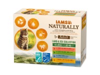 IAMS Multipack Naturally Adult s mořským a suchozemským masem v omáčce 12x 85 g