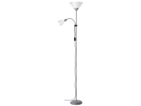 Brilliant Stojací lampa Spari se čtecím ramenem, bílá/stříbrná, 25 x 41 x 180 cm
