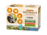 IAMS Multipack Naturally Senior s mořským a suchozemským masem v omáčce 12x 85 g
