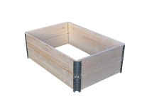 Dřevěný stohovatelný vyvýšený záhon přírodní 60 x 80 x 20 cm