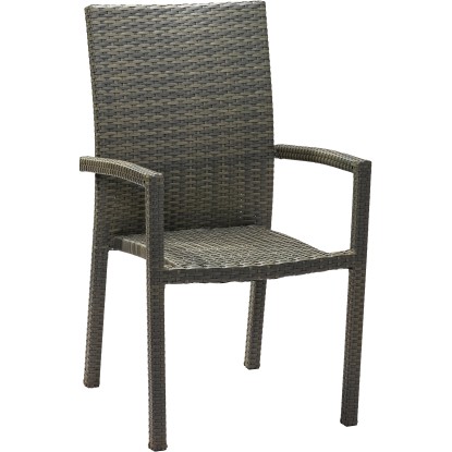 OBI Stohovatelná židle Davenport, polyratan, grafit, 96 x 57 x 61 cm