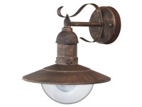 Rabalux Venkovní nástěnné svítidlo Oslo, IP44, antická zlatá, 24 x 26,5 x 28 cm