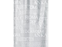 Spirella Sprchový závěs Cities stříbrný 180 cm x 200 cm