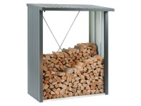 Biohort Stojan na dřevo WoodStock 150 tmavě šedý, 157 x 102 x 199 cm