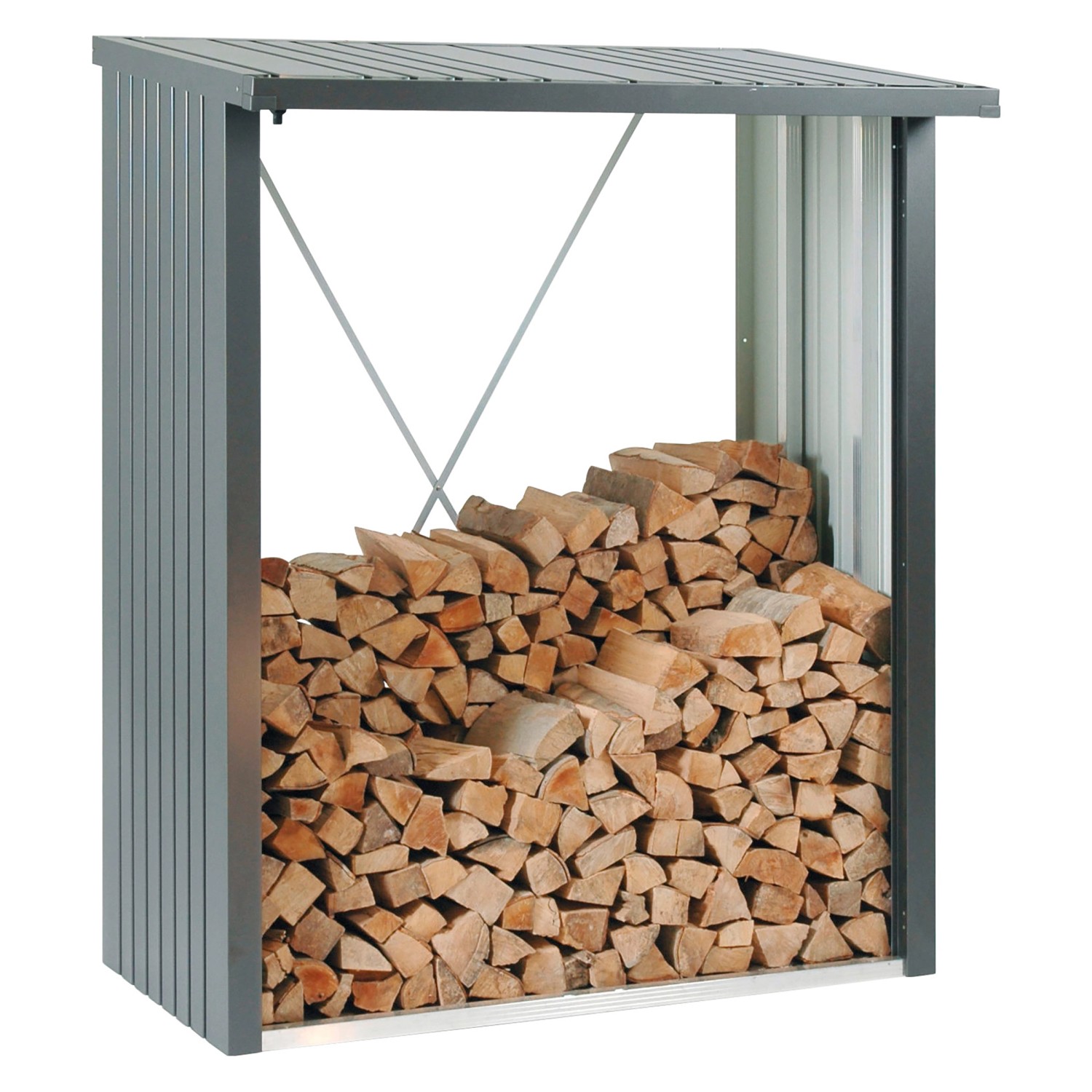 Biohort Stojan na dřevo WoodStock 150 tmavě šedý, 157 x 102 x 199 cm