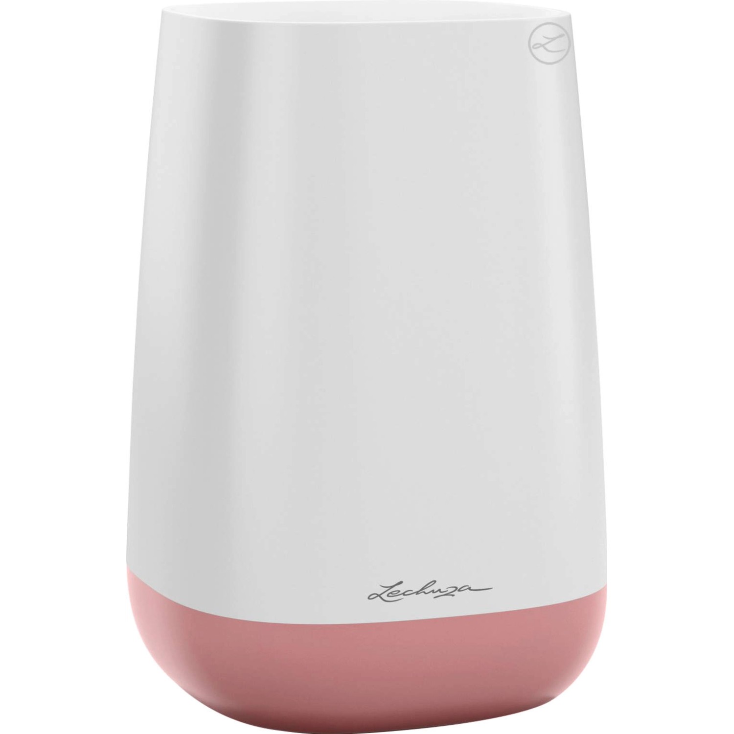 Lechuza Váza Yula Flower, bílá/perlově růžová hedvábně matná, 14 x 14 x 21 cm