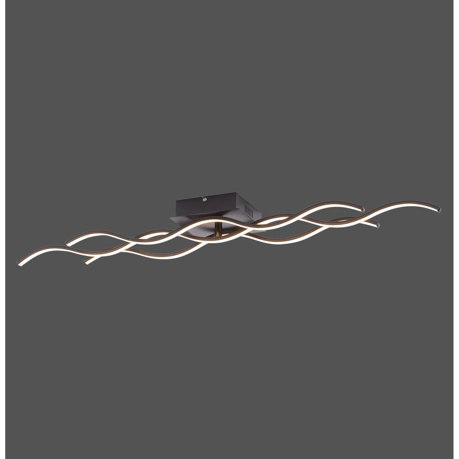 Just Light. Stropní LED svítidlo Wave, 2270 lm, černá, 16 x 97 cm