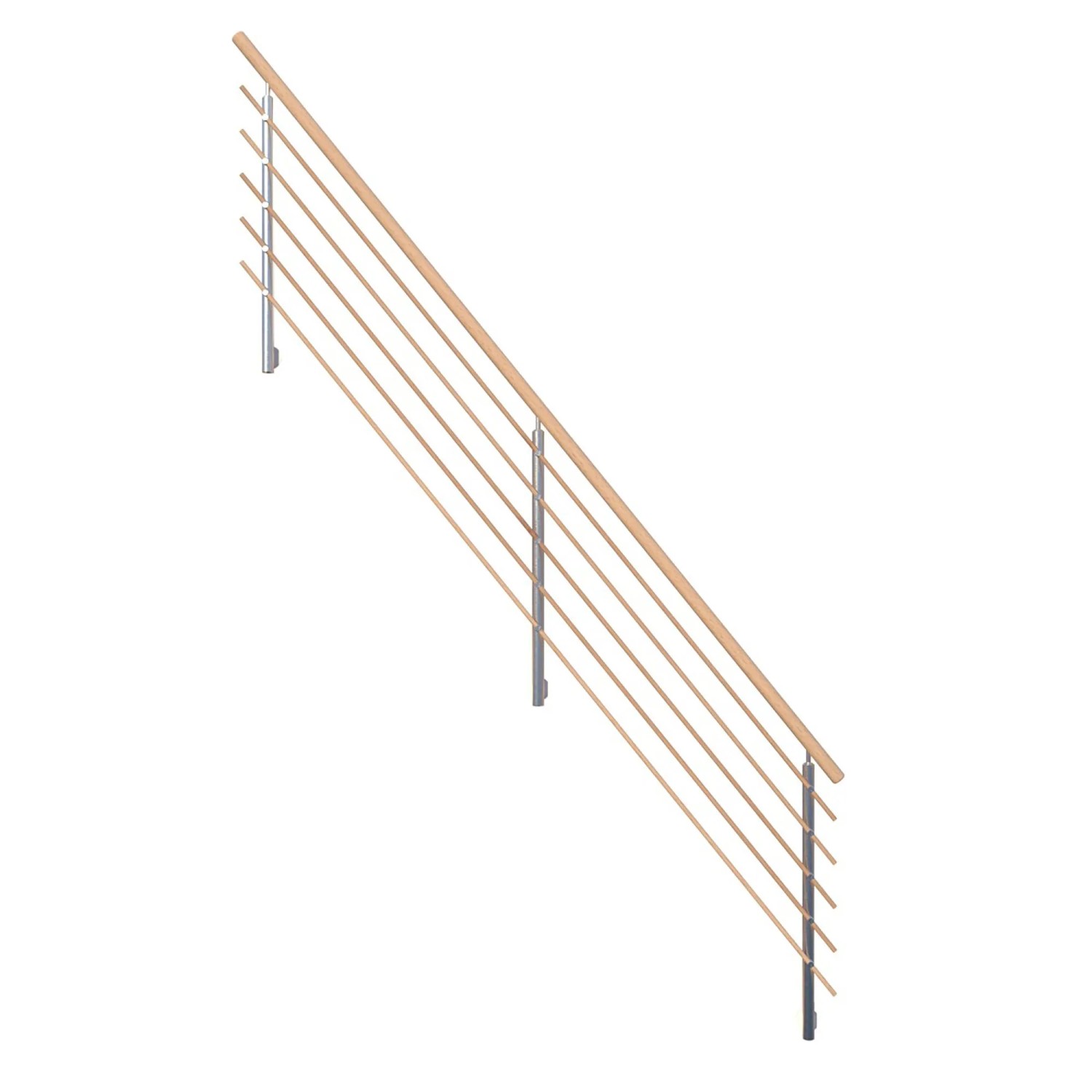 StarWood Designové dřevěné zábradlí s oblým bukovým madlem 362 cm