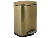 Spirella Nášlapný odpadkový koš Akira, zlatá kartáčovaná, 5 l