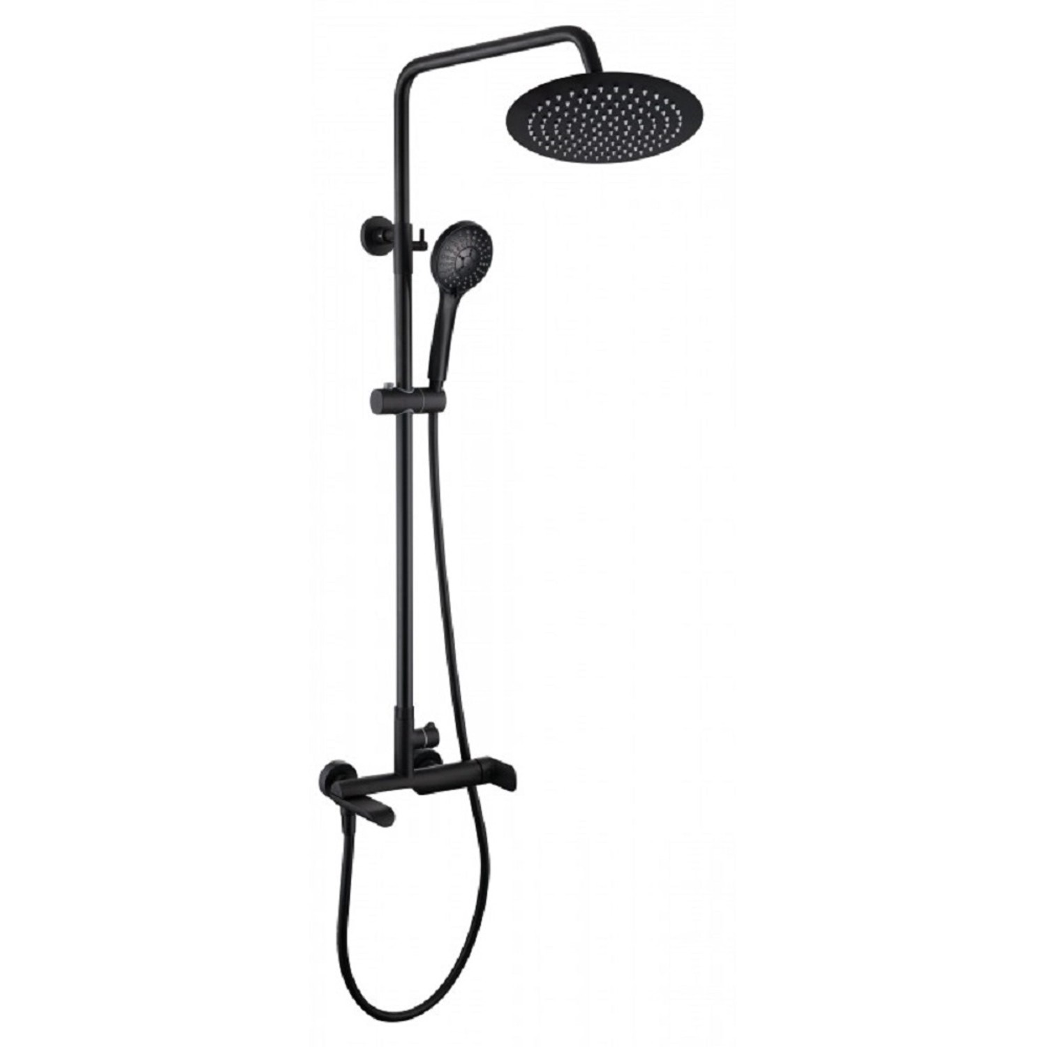 Rubineta Sprchový set Ultra-10 OLO s pákovou baterií, černý