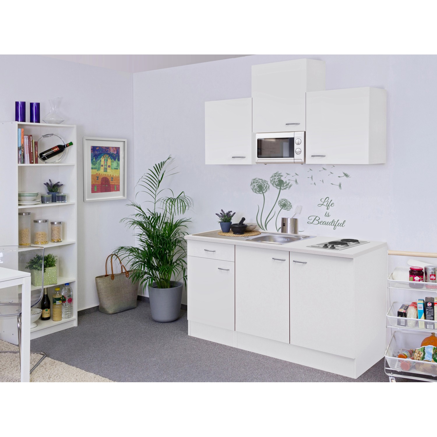 Flex-Well Kuchyně Wito 150 cm/typ 3 - mikrovlnka/varná deska