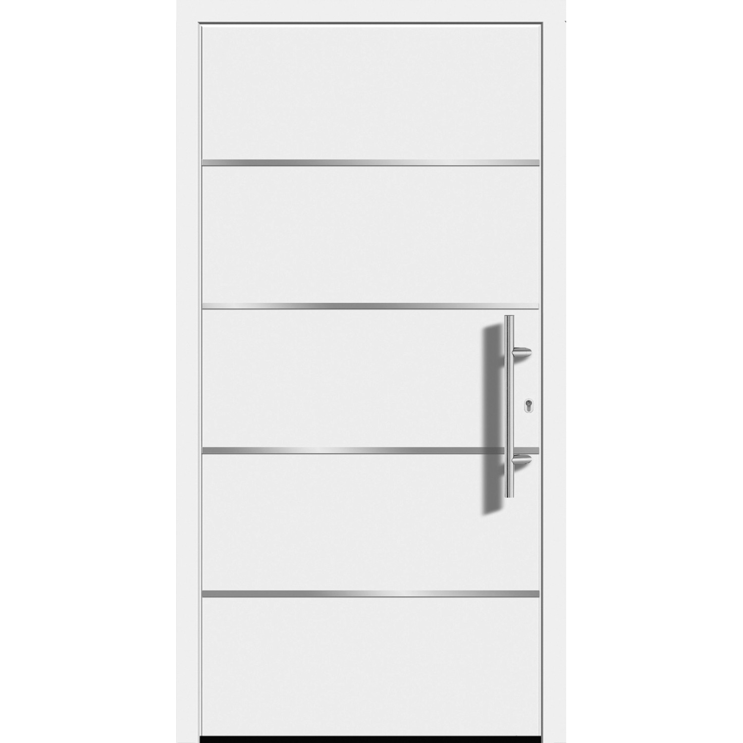 Splendoor Hliníkové vchodové dveře Moderno M460/P, bílé, 110 P