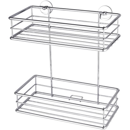 tesa Dvoupatrový košík do sprchy Baath střední, chrom, 275 x 250 x 125 mm