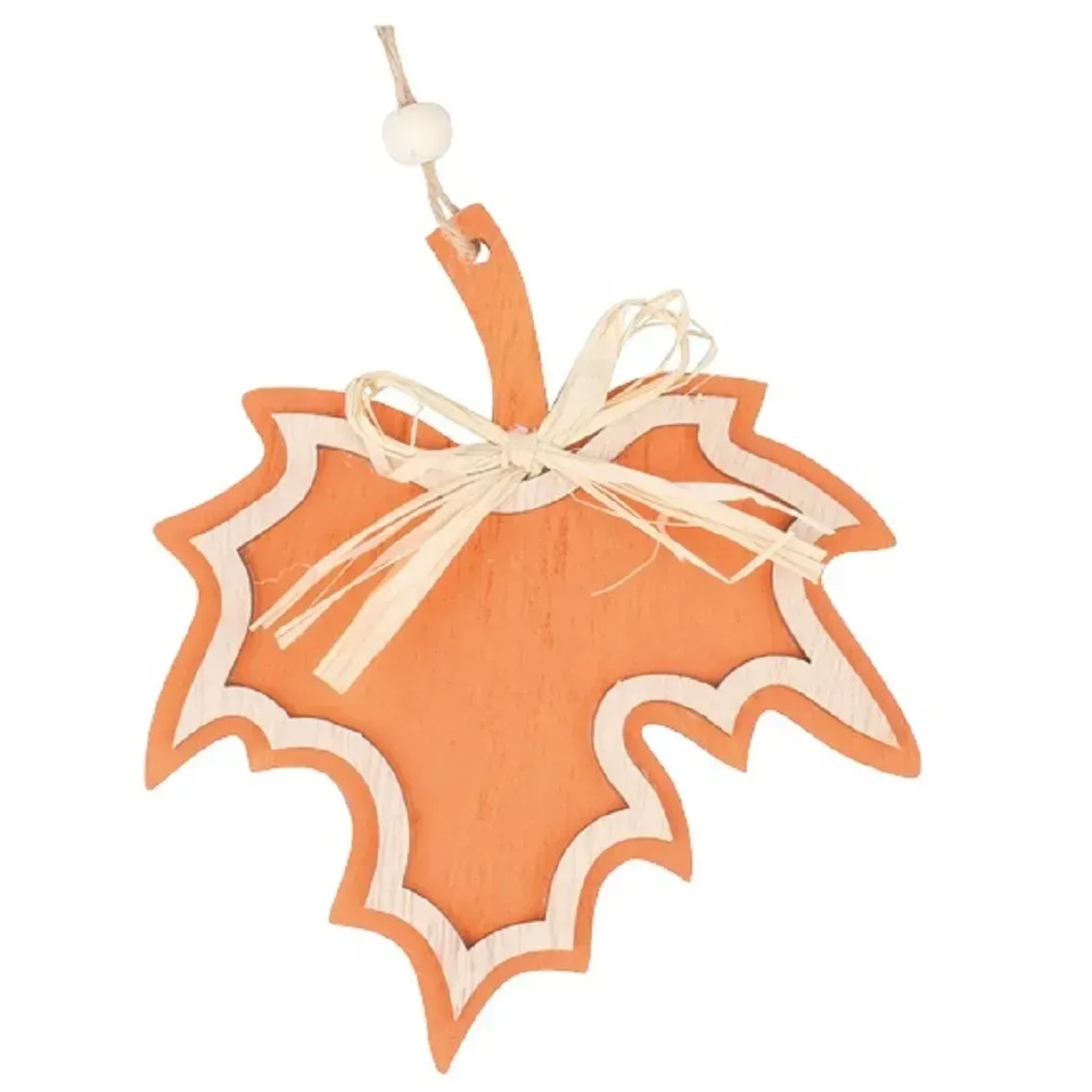 Anděl Přerov Dřevěný list na zavěšení, javor oranžový, 12 cm