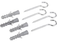 LUX-TOOLS Rozpěrná hmoždinka pr. 8 x 40 mm, vč. háku 4 x 60 mm, 4 ks