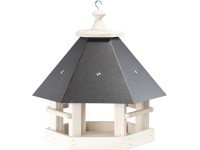 Ptačí krmítko, borovicové dřevo/kov, přírodní/šedá, 33 x 29 x 35 cm Ptačí krmítko, borovicové dřevo/kov, přírodní/šedá, 33 x 29 x 35 cm