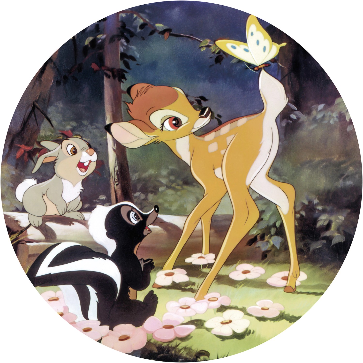 Komar Samolepicí vliesová fototapeta Dot Bambi Butterfly pr. 125 cm