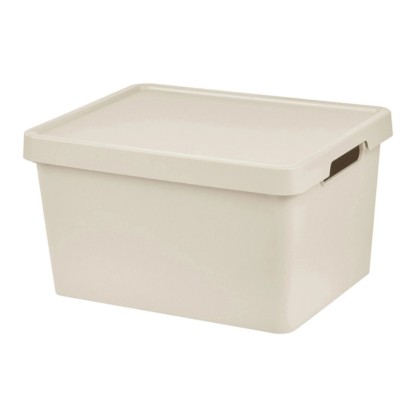 Tontarelli Úložný box s víkem MAYA krémový 16,2 l