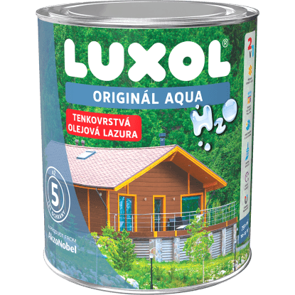 LUXOL Originál Tenkovrstvá olejová lazura AQUA švédská červeň 0,75 l