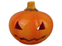 Anděl Přerov Svícen keramická dýně Halloween, oranžová, 15 x 14 cm Anděl Přerov Svícen keramická dýně Halloween, oranžová, 15 x 14 cm