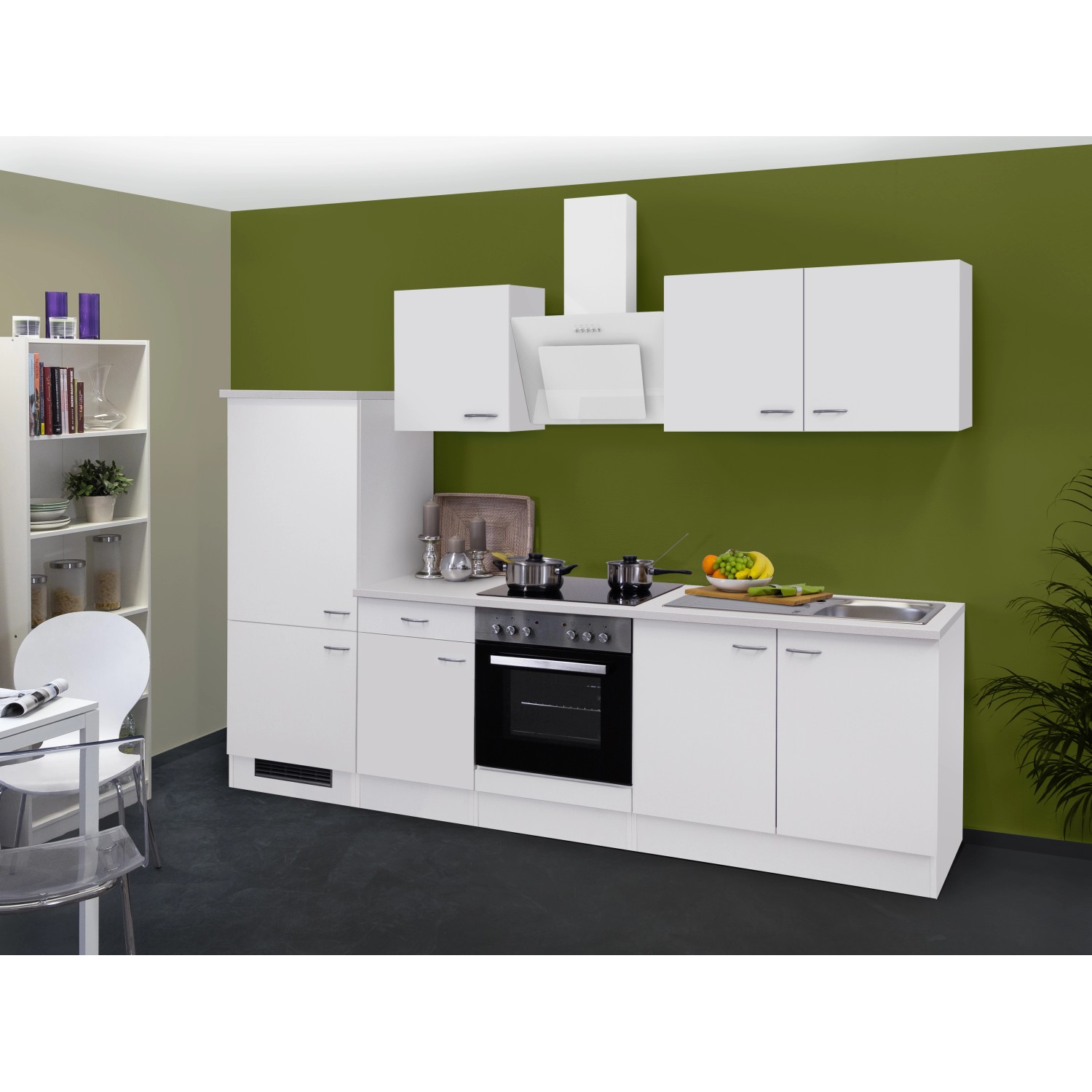 Flex-Well Kuchyně Wito 270 cm/typ 5 - lednice/trouba/varná deska/digestoř