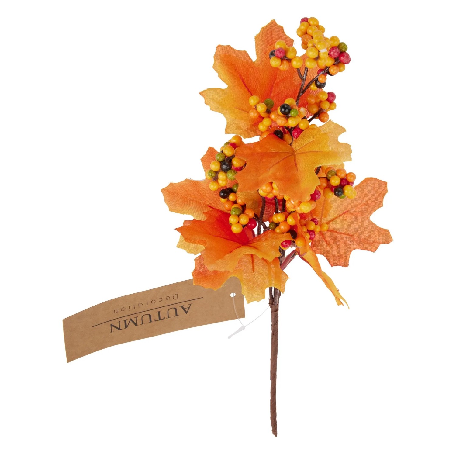 Větvička s bobulemi, oranžová, 30 cm