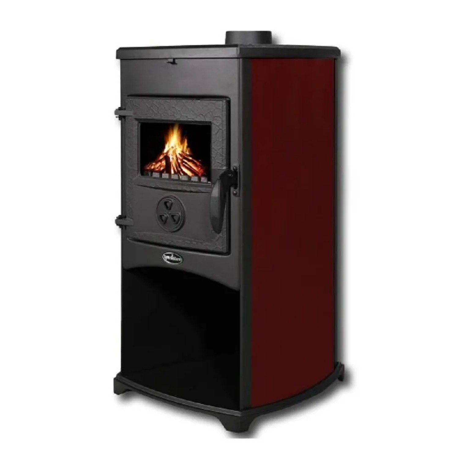 Tim Sistem Krbová kamna Nora ECO, 8,56 kW, bordó, 91 x 48 x 46 cm