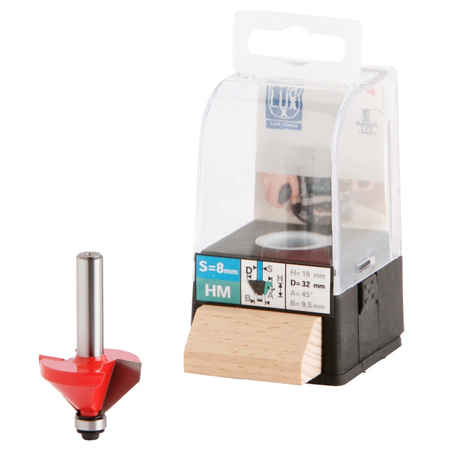 LUX Fréza na šikmé ořezávání hran z tvrdokovu 32 mm