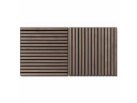 Denpanels Akustický panel WOOD Ořech černá MDF černá plsť 60 x 60 x 2 cm, 2 ks