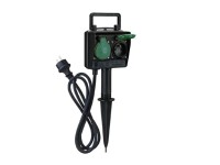 SOLIGHT Zahradní sloupek 2 zásuvky, IP44, kabel 1,5 m SOLIGHT Zahradní sloupek 2 zásuvky, IP44, kabel 1,5 m