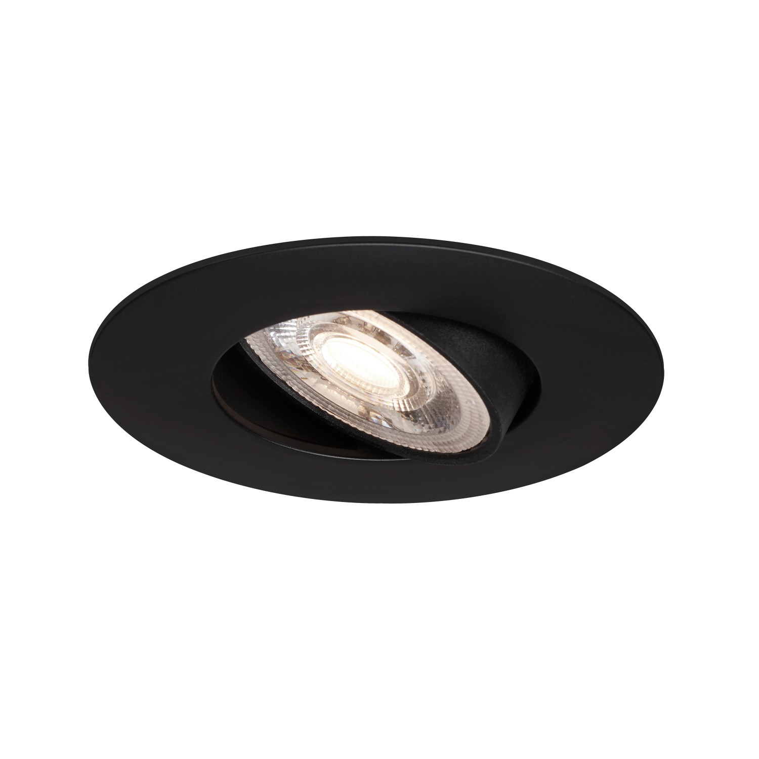 Brilo LED vestavné svítidlo Kulana černé 3 ks, pr. 90 mm