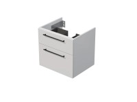 INTEDOOR Koupel.skříň pod desku BEE, úchyt černý, 2zás., š. 60 cm, bílá lesk