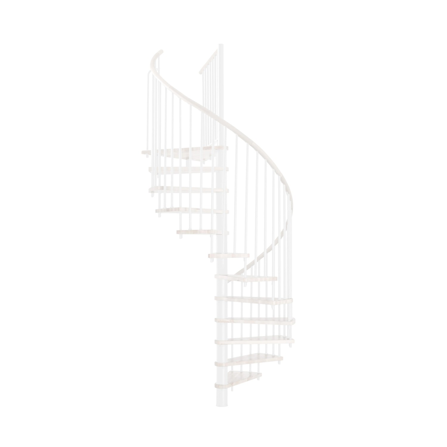 Minka STAIRS Kombinované točité schodiště Spiral Wood bílá/bílá pr. 160 cm