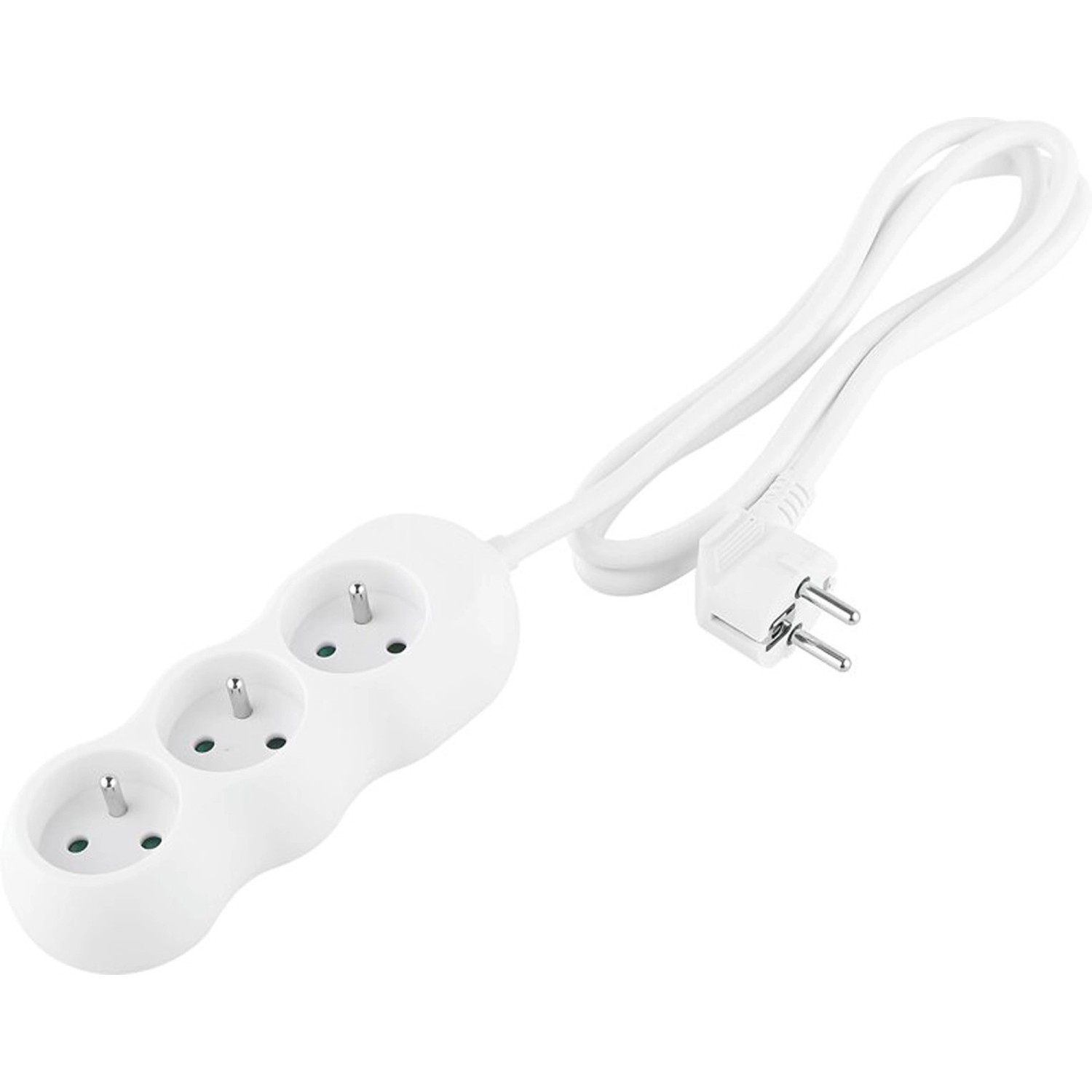 Prodlužovací kabel, 3 zásuvky, bílý, 1,4 m