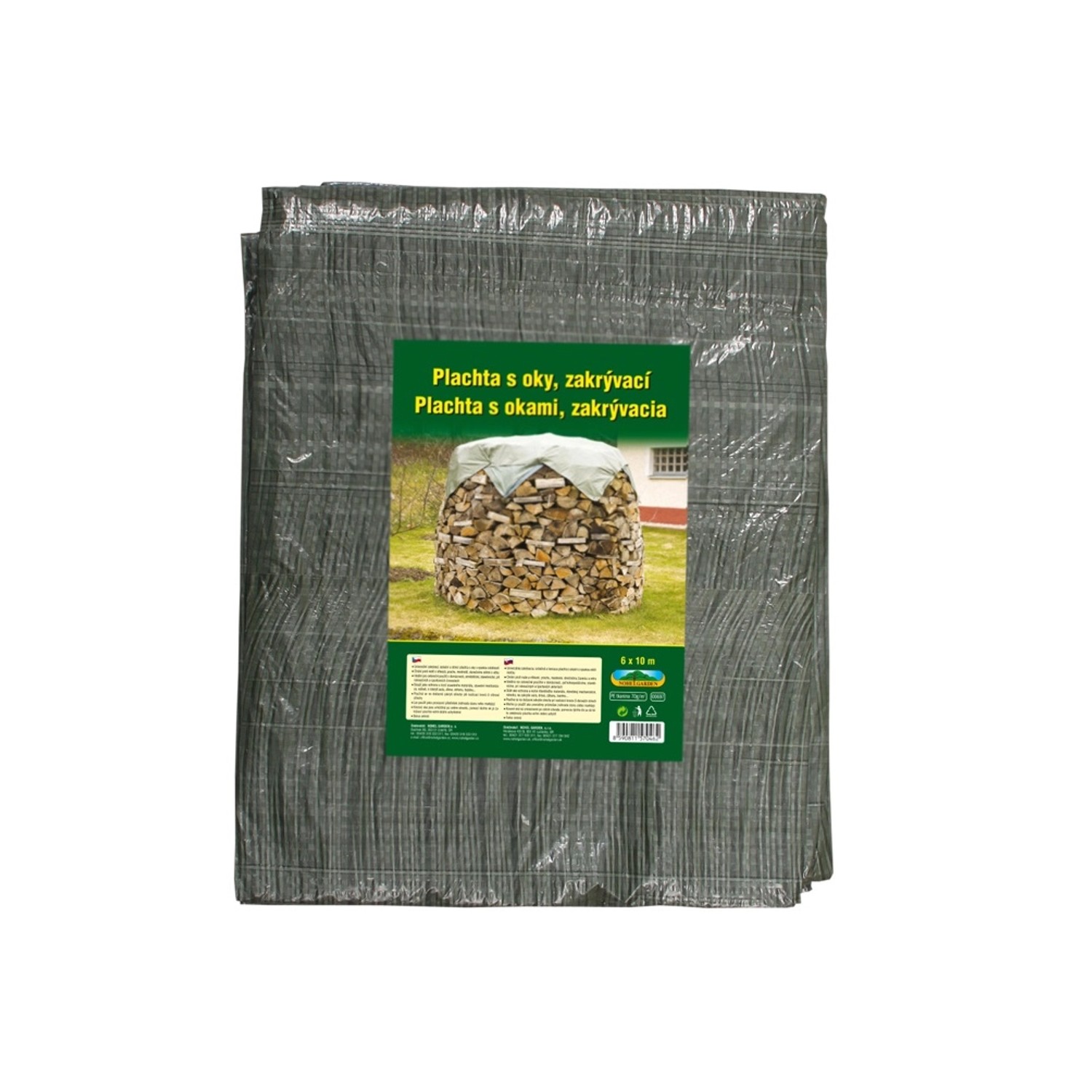 Nohel Garden Plachta s oky kašírovaná zelená 55 g, 6 x 10 m