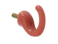 Siro Háček H033 plastový hnědý se závěsným šroubem, 42 x 10 mm, 3 ks