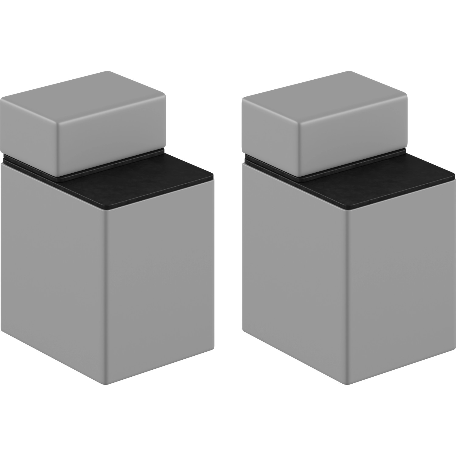 Sada nástěnných držáků polic Modern Small, max. 20cm, 10kg, matná stříbrná, 2ks